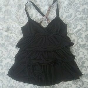 American Eagle 3 tiered ruffle tank